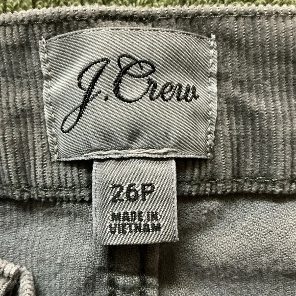 J. Crew Vintage Slim Straight Gray Corduroy Pants Sz 26P - Picture 5 of 16
